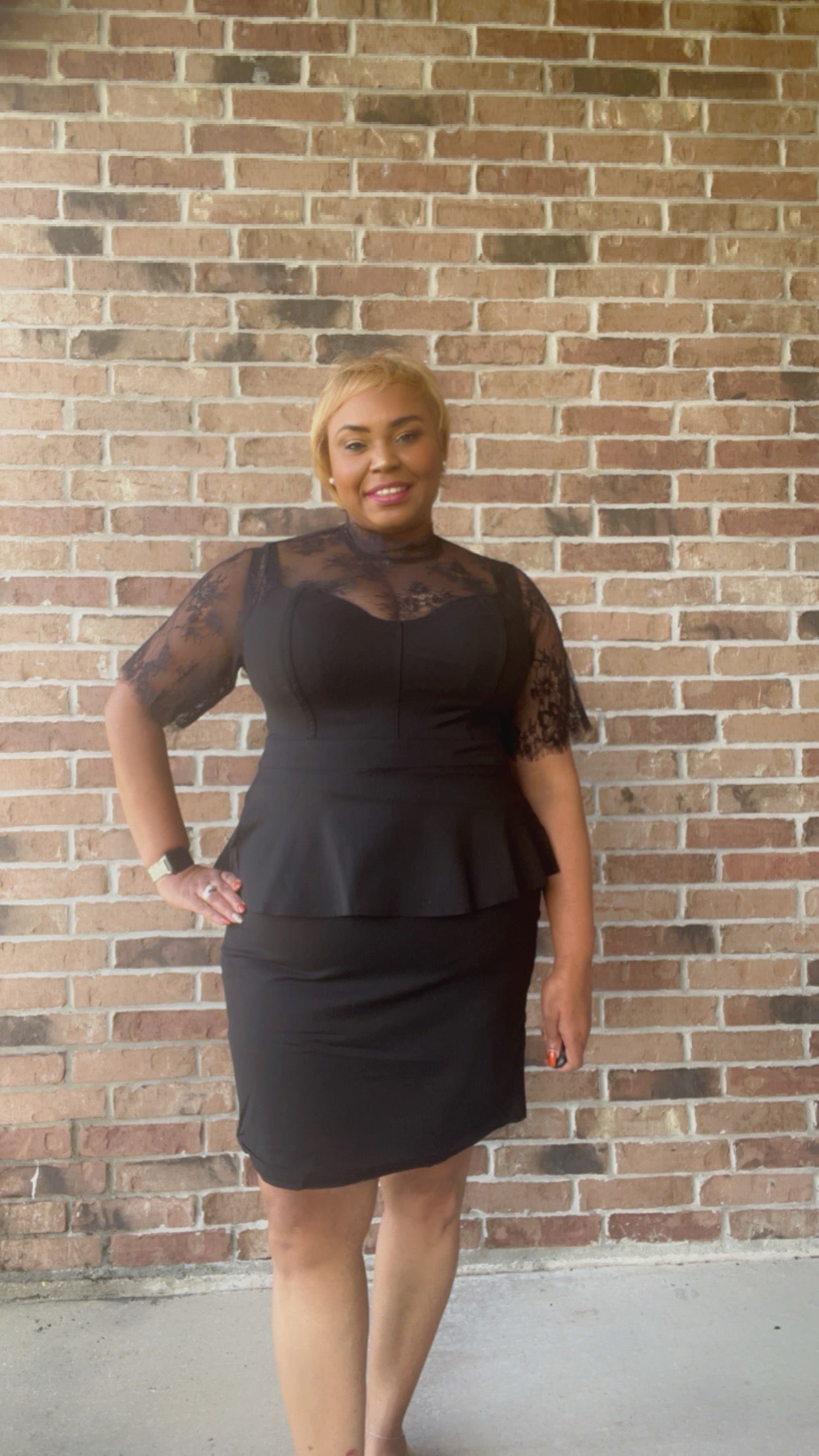 short black peplum dress Nina Ricci Peplum Mini Dress